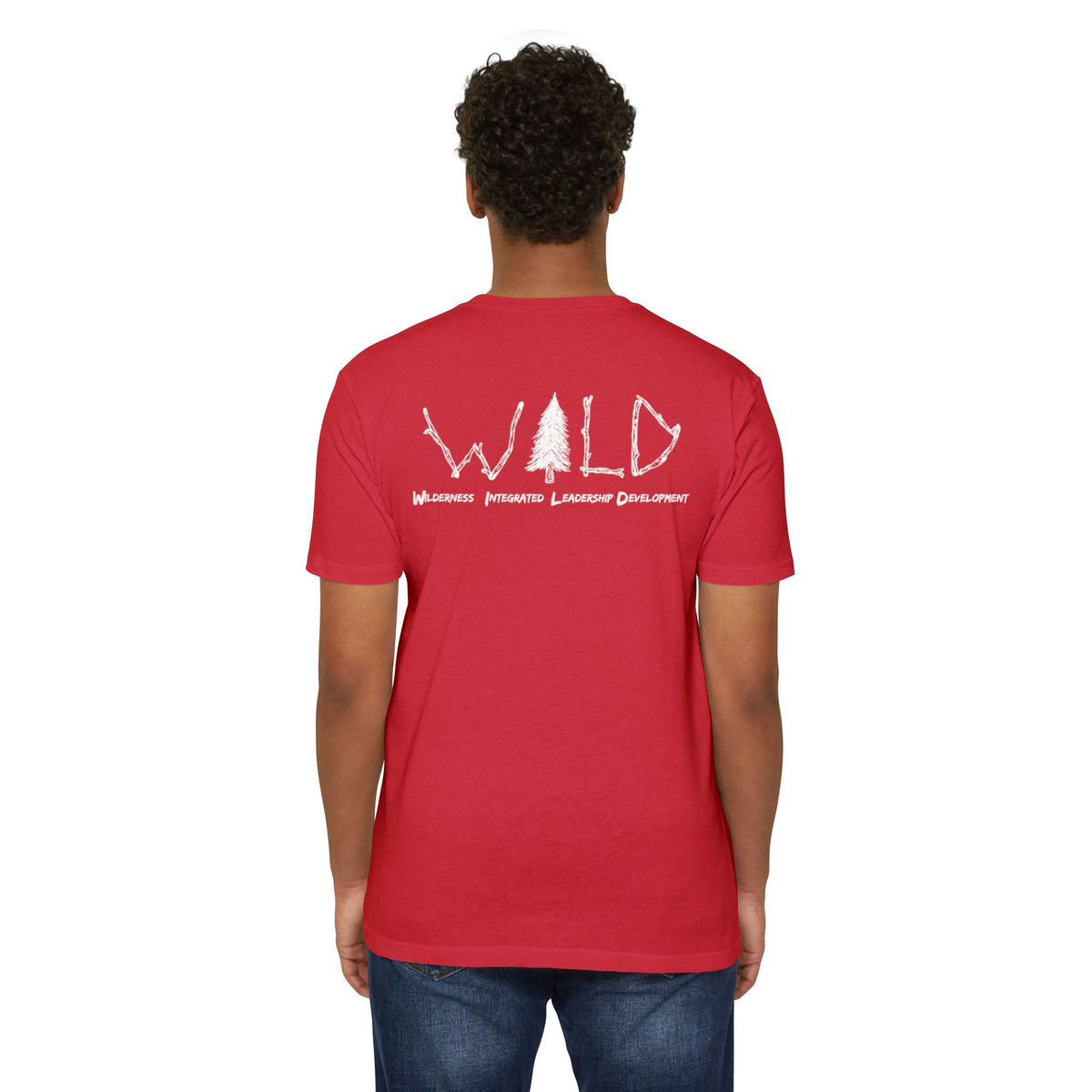 WILD Tree Graphic T-Shirt — Rustic Outdoor Nature Shirt (front tree, back WILD text)
