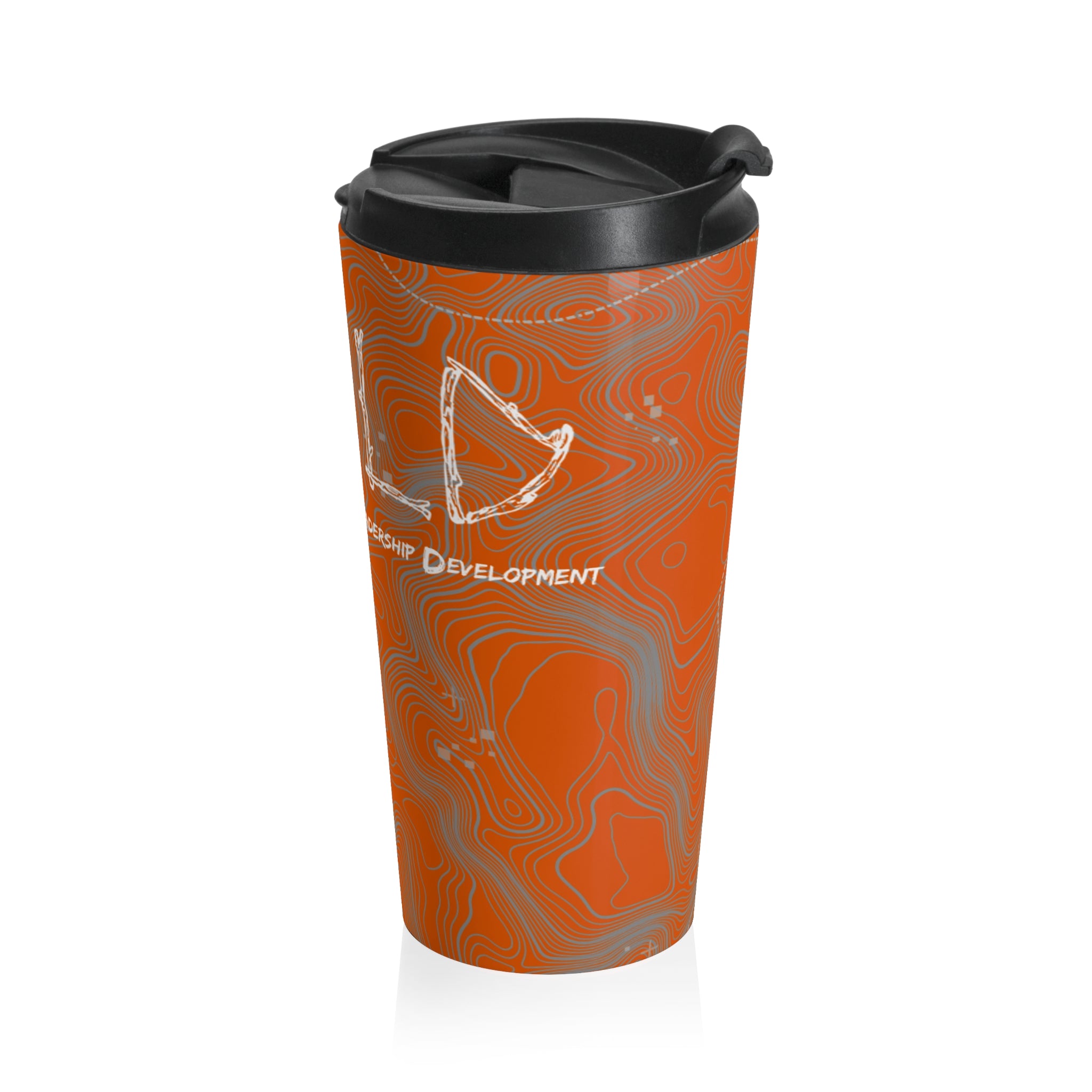 Outdoor Topographic Tree Logo Stainless Steel Travel Mug | Hiking, Adventure
