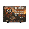 Slate Desk Plaque — Patch Logo + Quote
