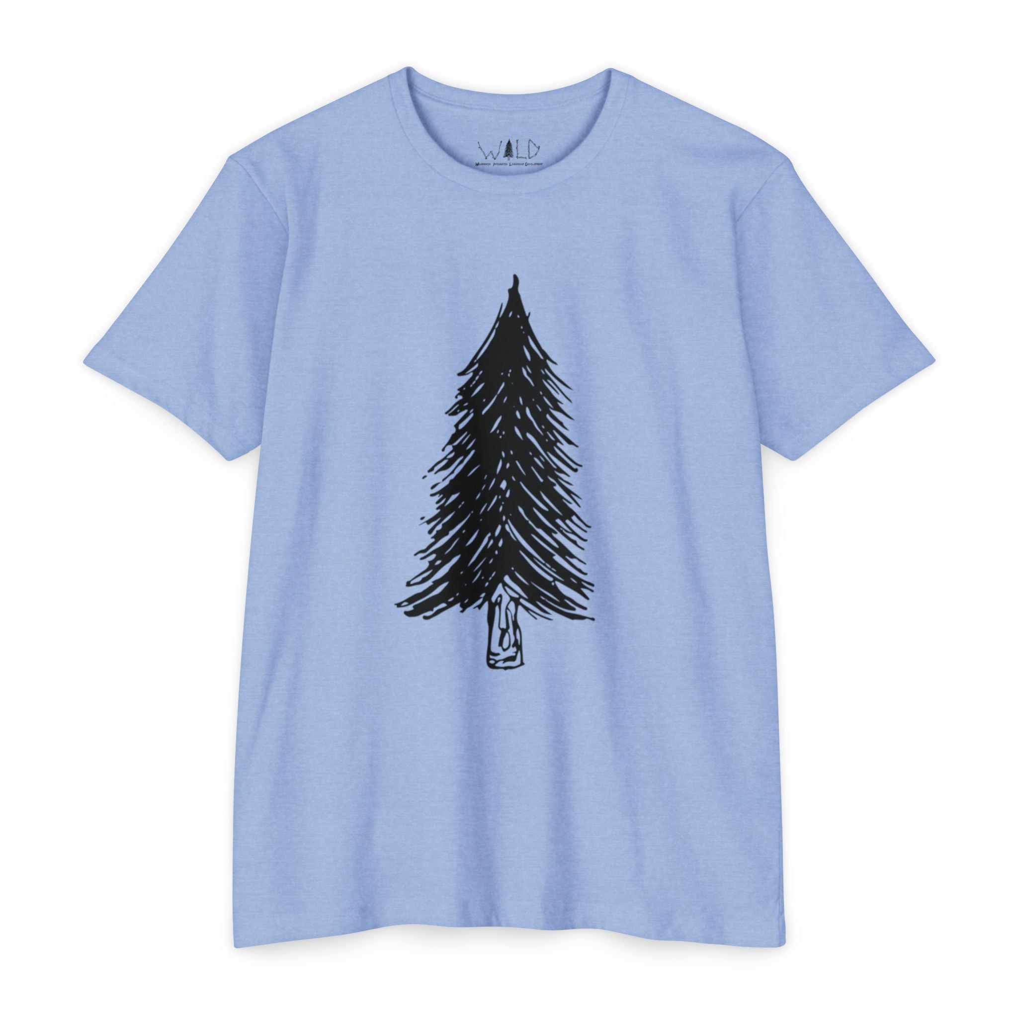 Black WILD Tree Graphic T-Shirt — Rustic Outdoor Nature Shirt