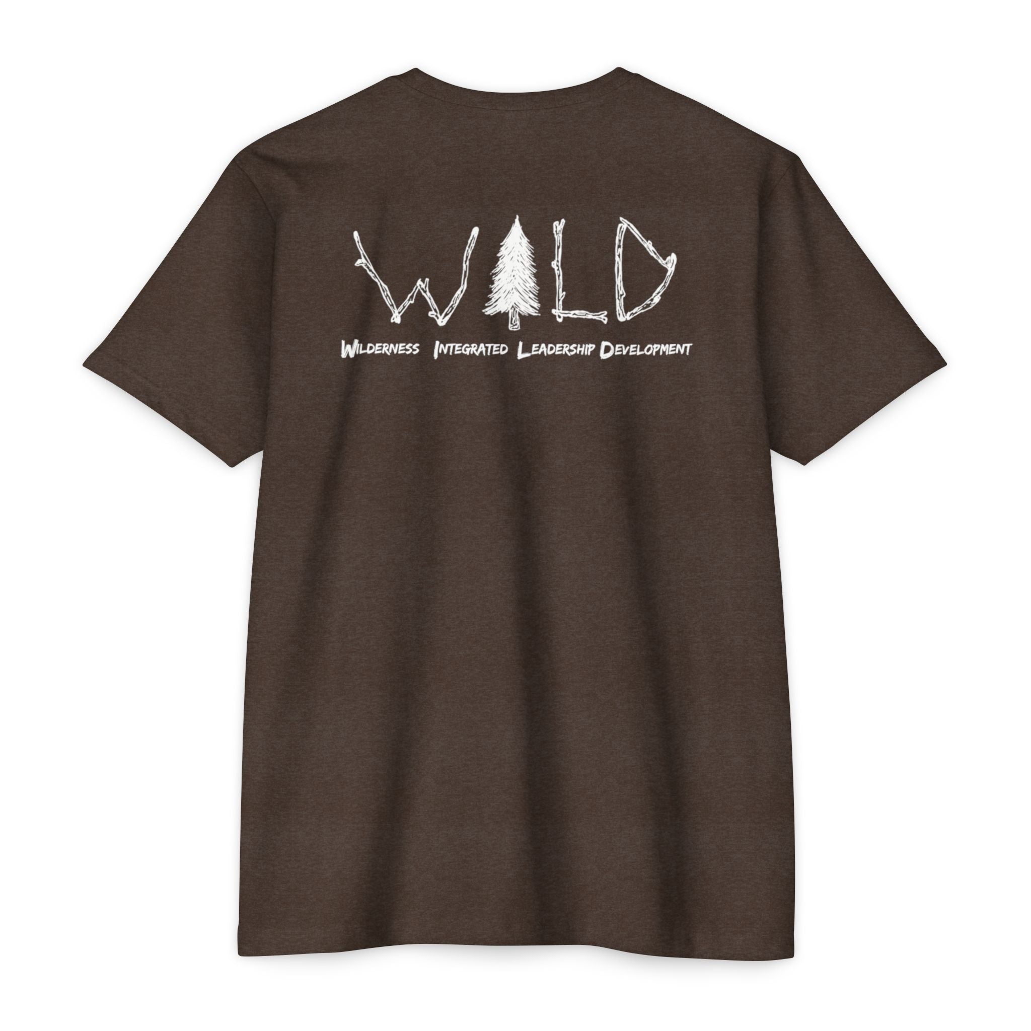 WILD Tree Graphic T-Shirt — Rustic Outdoor Nature Shirt (front tree, back WILD text)