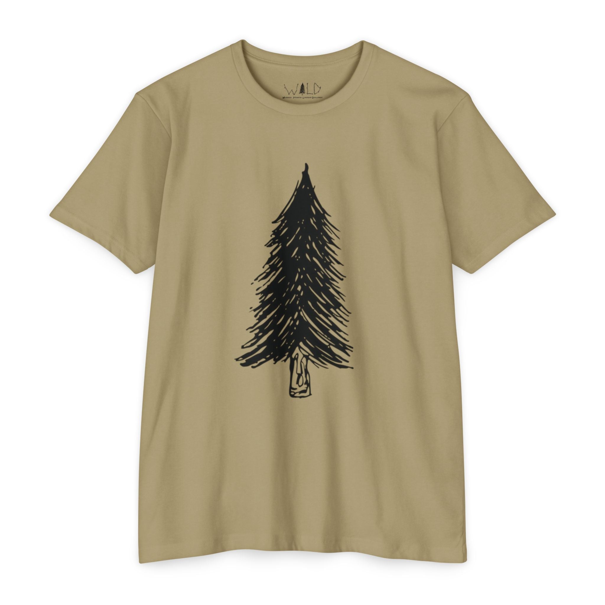 Black WILD Tree Graphic T-Shirt — Rustic Outdoor Nature Shirt