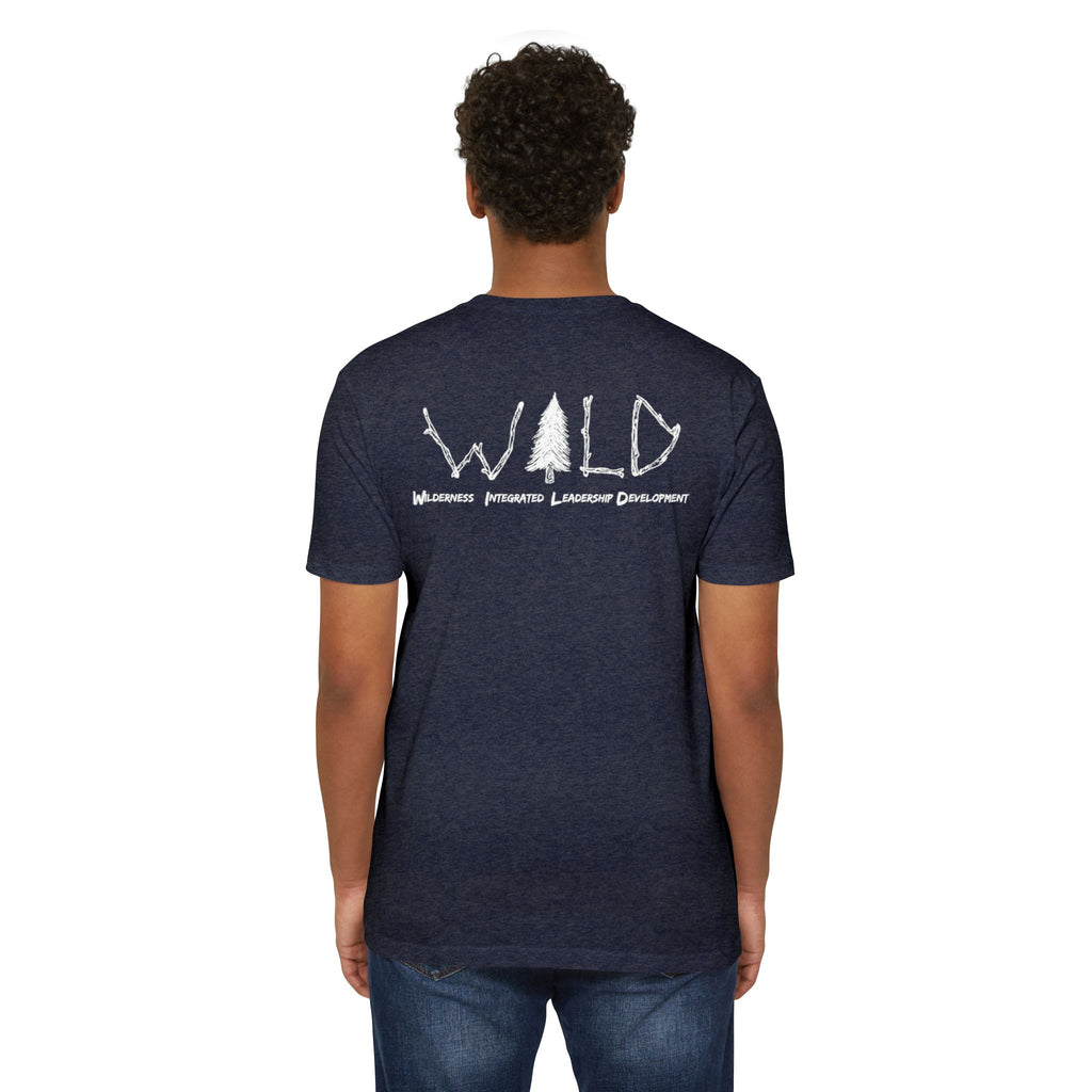 WILD Tree Graphic T-Shirt — Rustic Outdoor Nature Shirt (front tree, back WILD text)