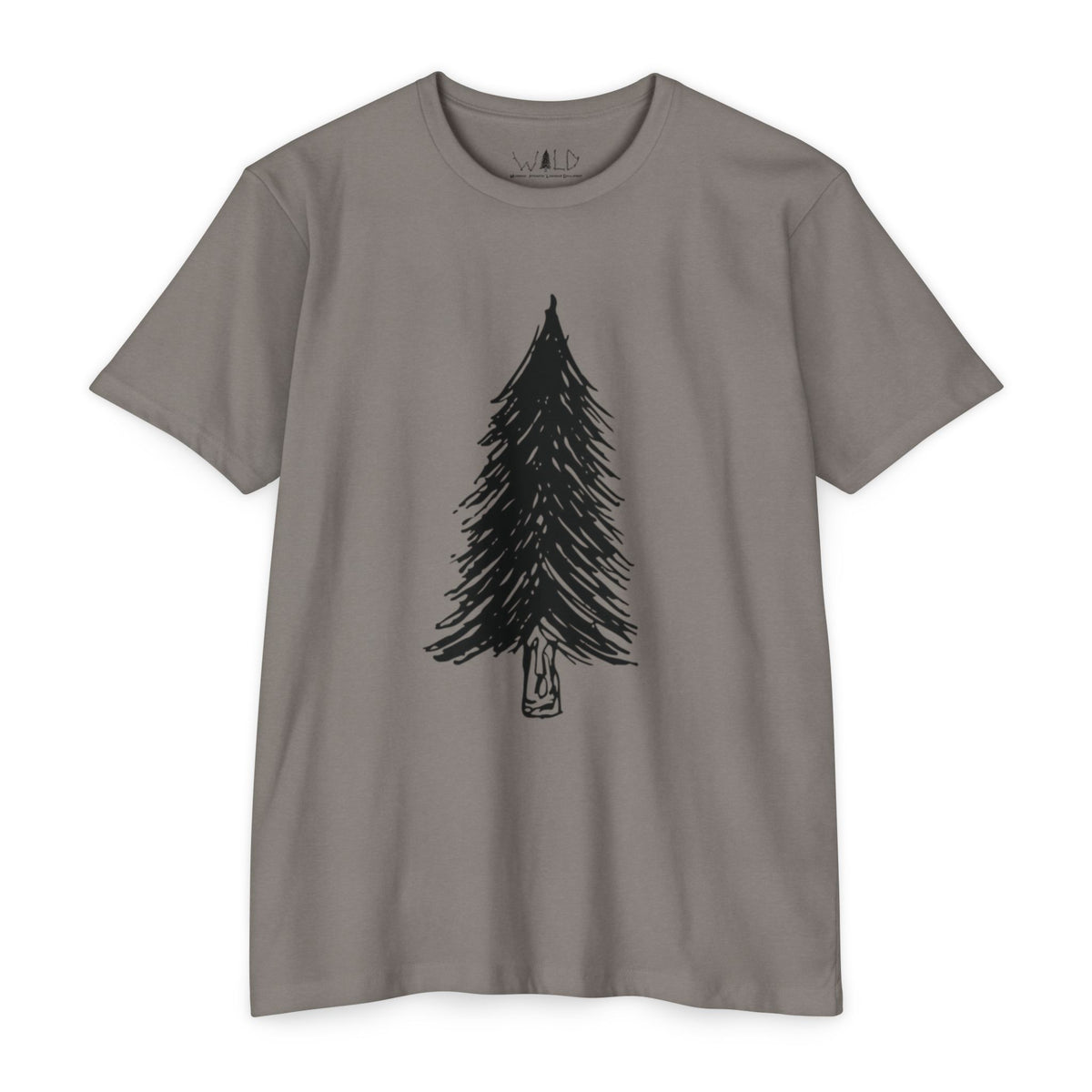 Black WILD Tree Graphic T-Shirt — Rustic Outdoor Nature Shirt
