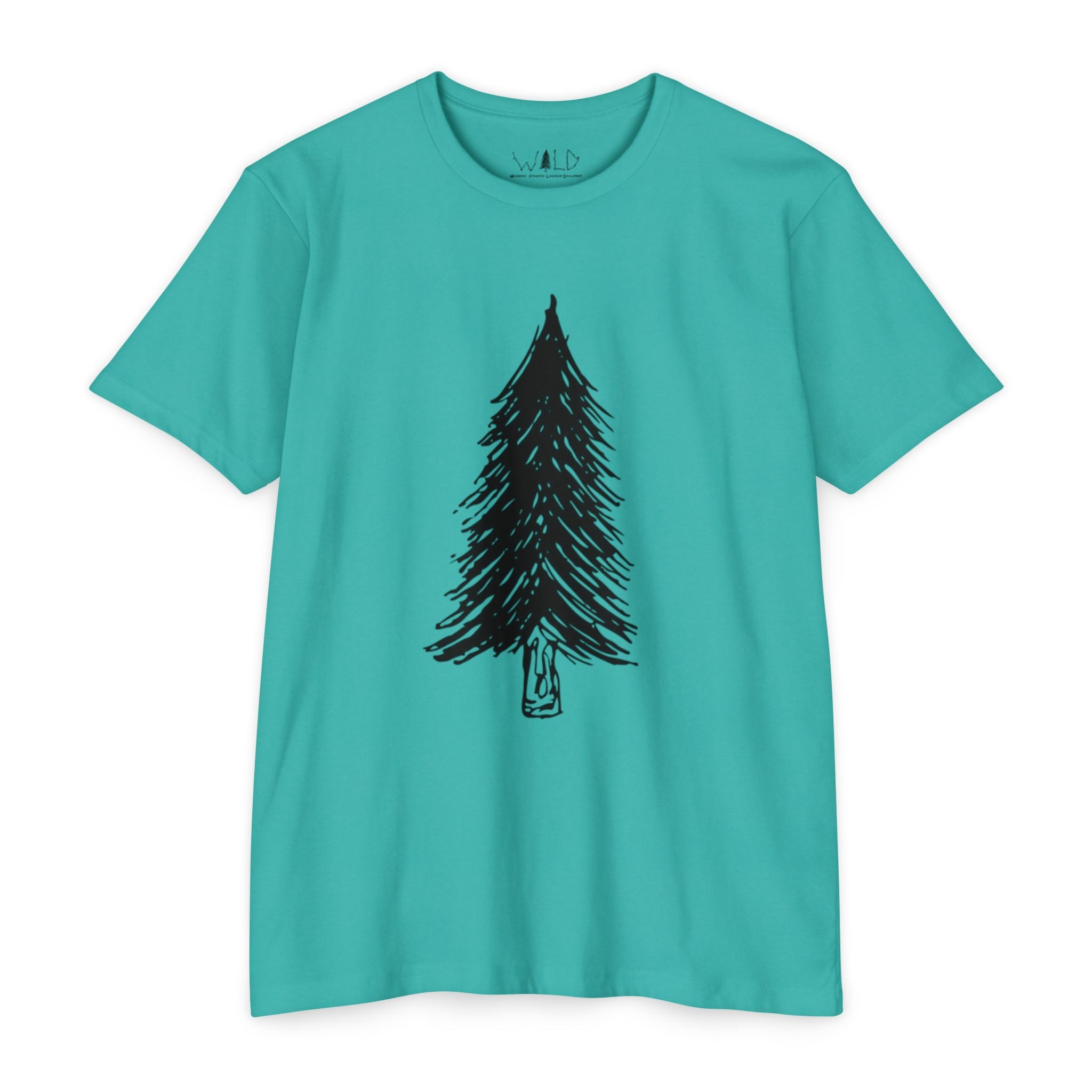 Black WILD Tree Graphic T-Shirt — Rustic Outdoor Nature Shirt
