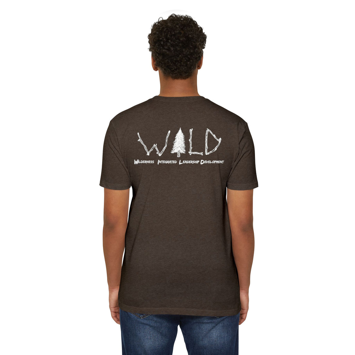 WILD Tree Graphic T-Shirt — Rustic Outdoor Nature Shirt (front tree, back WILD text)
