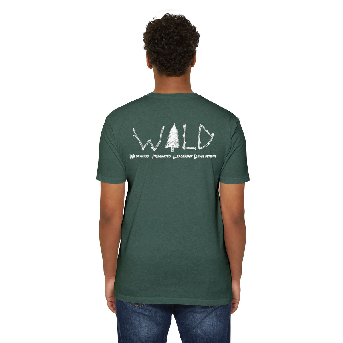 WILD Tree Graphic T-Shirt — Rustic Outdoor Nature Shirt (front tree, back WILD text)