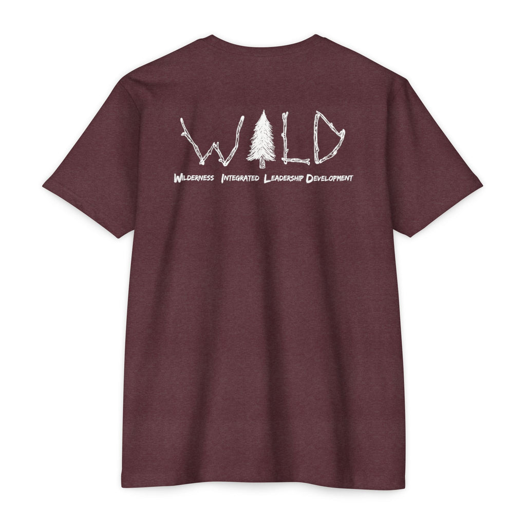WILD Tree Graphic T-Shirt — Rustic Outdoor Nature Shirt (front tree, back WILD text)
