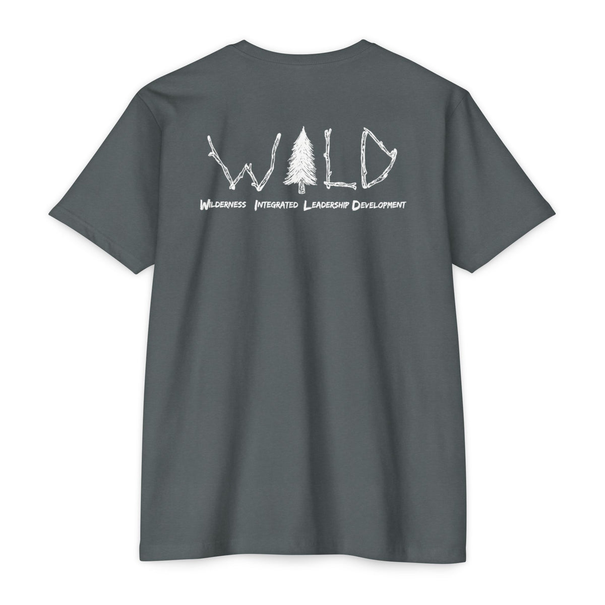 WILD Tree Graphic T-Shirt — Rustic Outdoor Nature Shirt (front tree, back WILD text)