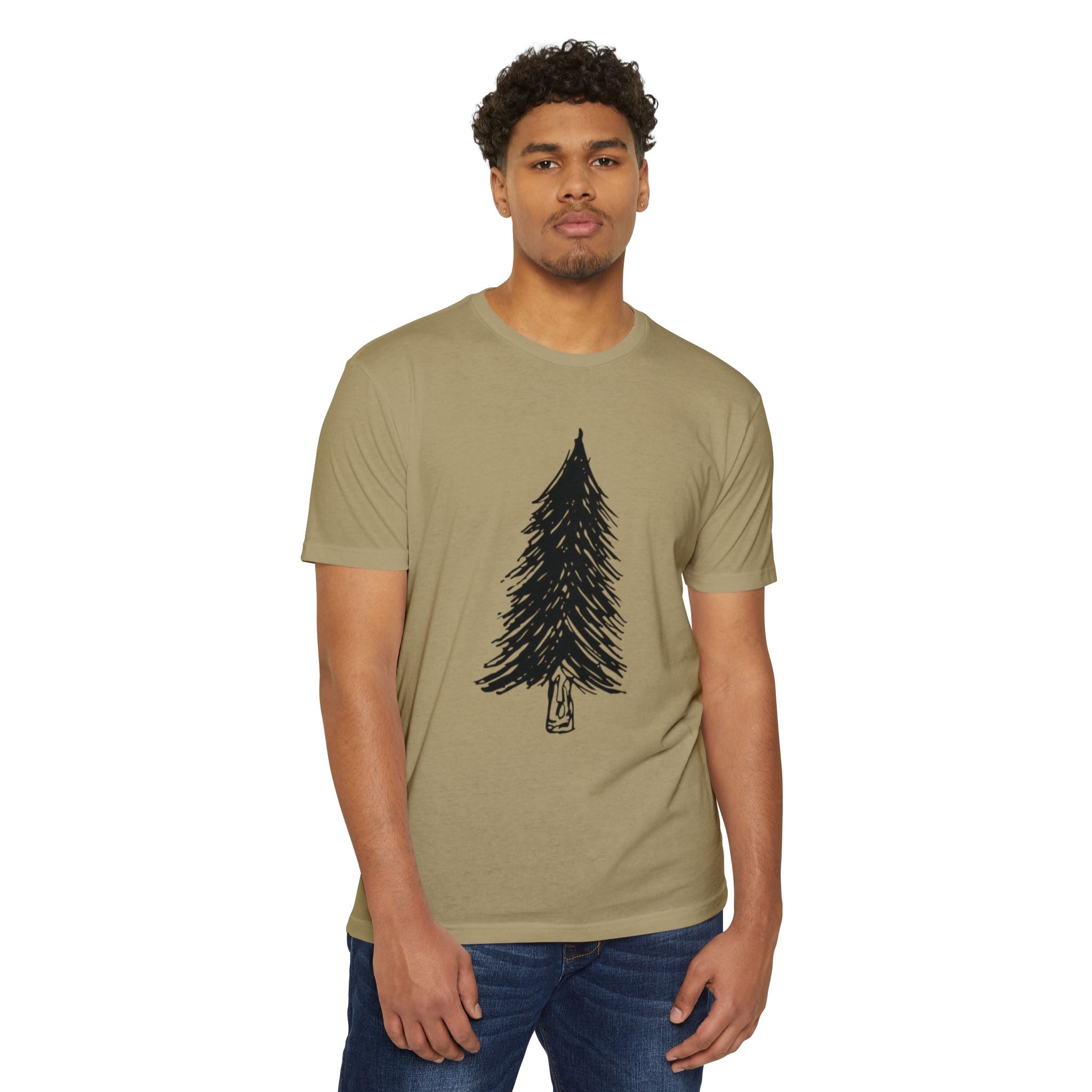 Black WILD Tree Graphic T-Shirt — Rustic Outdoor Nature Shirt