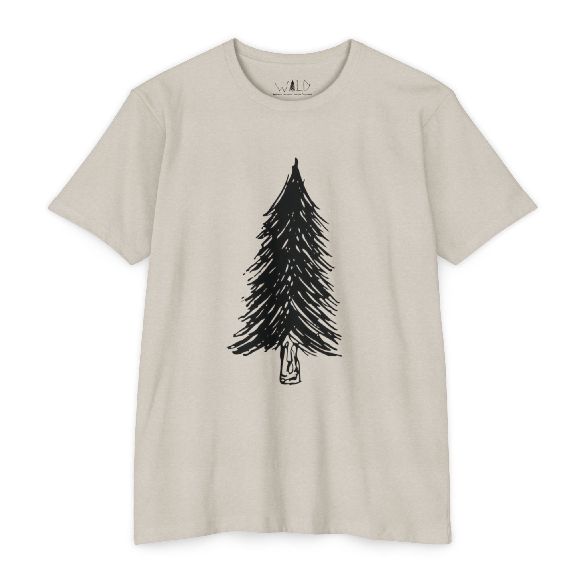 Black WILD Tree Graphic T-Shirt — Rustic Outdoor Nature Shirt
