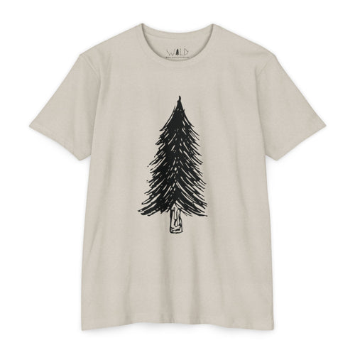 Black WILD Tree Graphic T-Shirt — Rustic Outdoor Nature Shirt