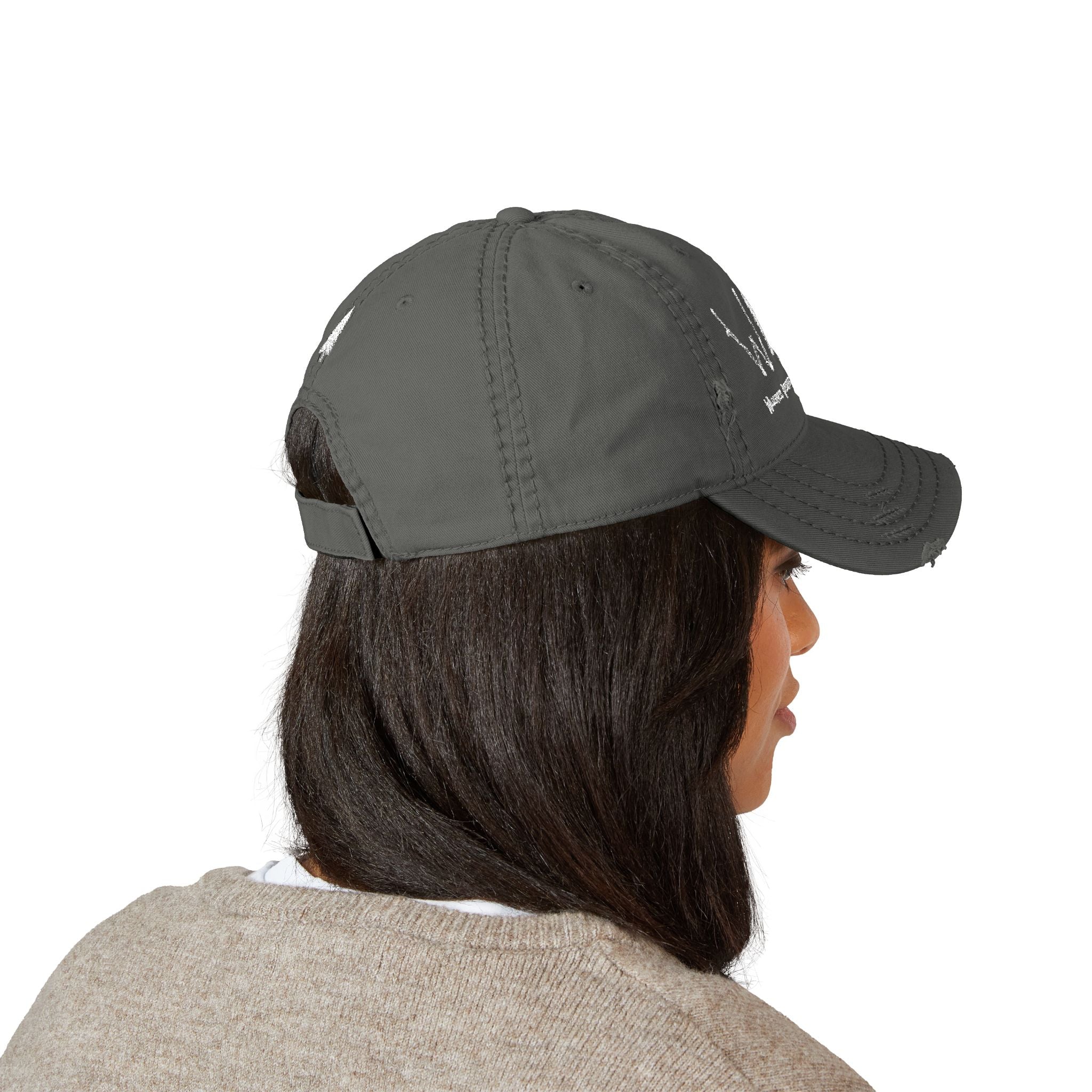 WILD Embroidered Distressed Dad Hat — Rustic Tree Outdoor Cap