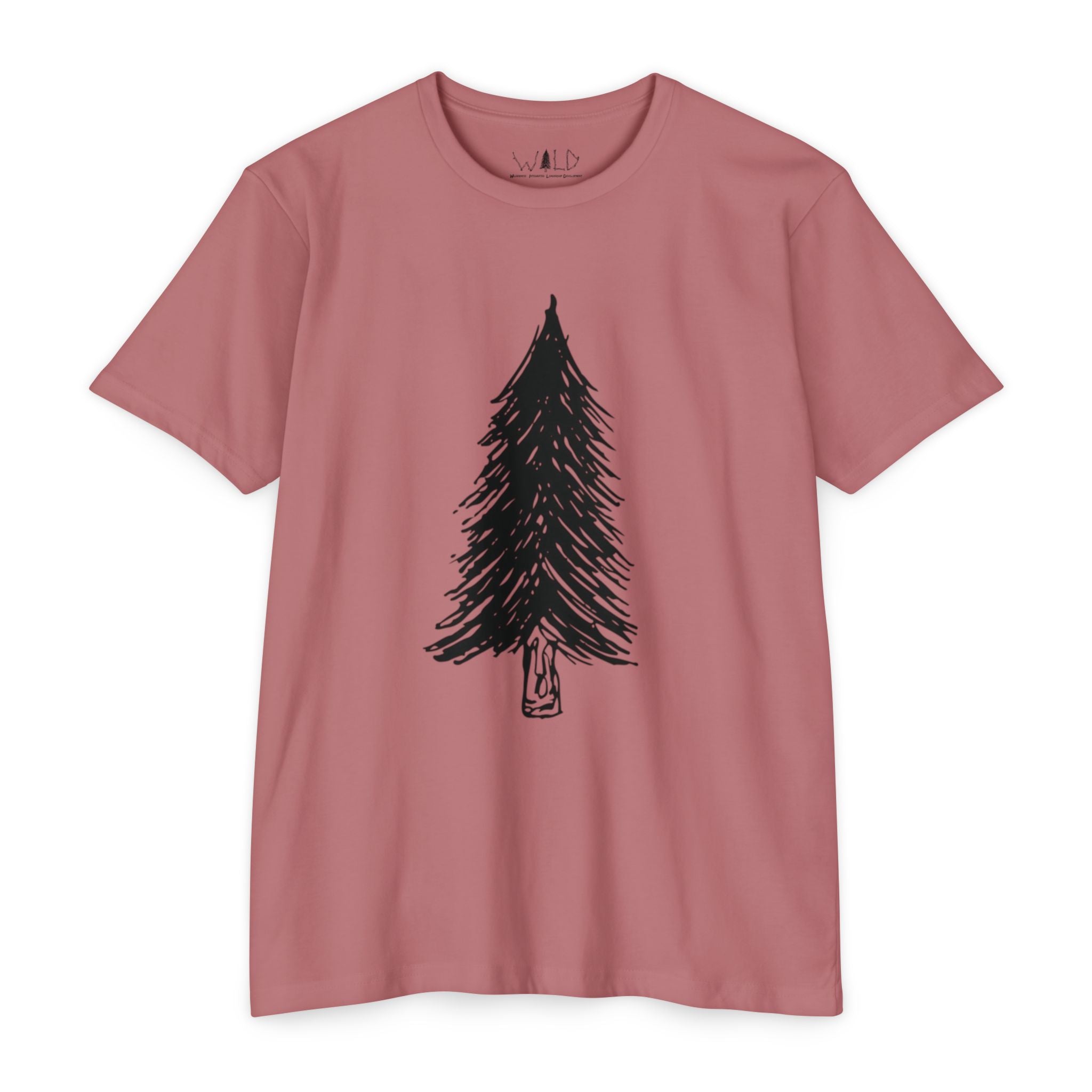 Black WILD Tree Graphic T-Shirt — Rustic Outdoor Nature Shirt