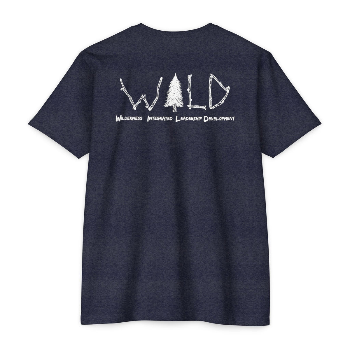 WILD Tree Graphic T-Shirt — Rustic Outdoor Nature Shirt (front tree, back WILD text)