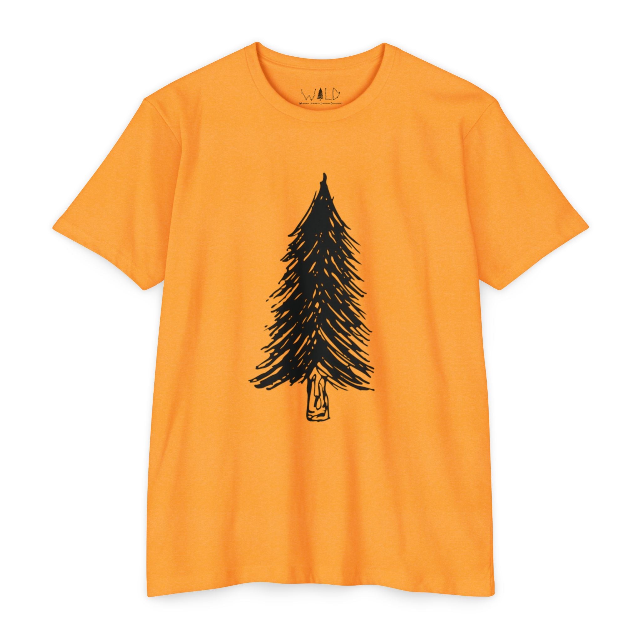 Black WILD Tree Graphic T-Shirt — Rustic Outdoor Nature Shirt