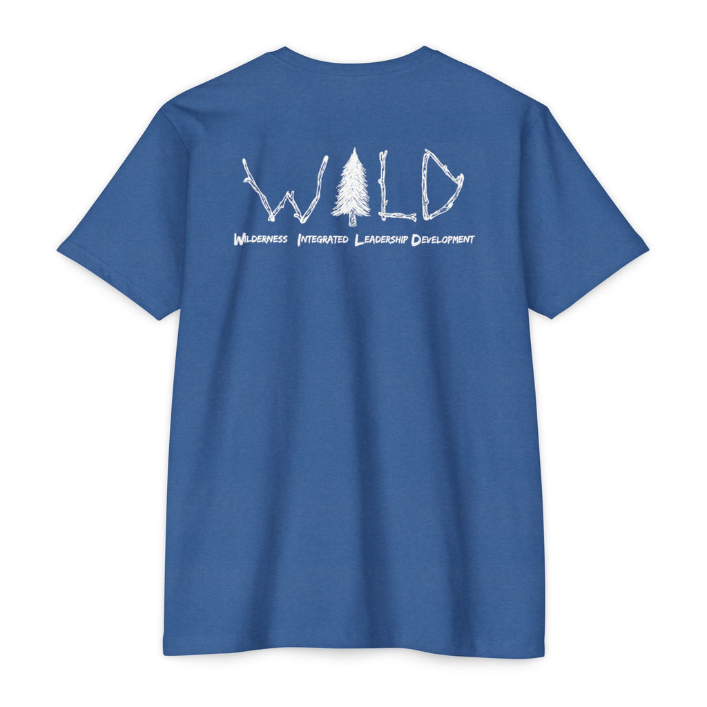 WILD Tree Graphic T-Shirt — Rustic Outdoor Nature Shirt (front tree, back WILD text)