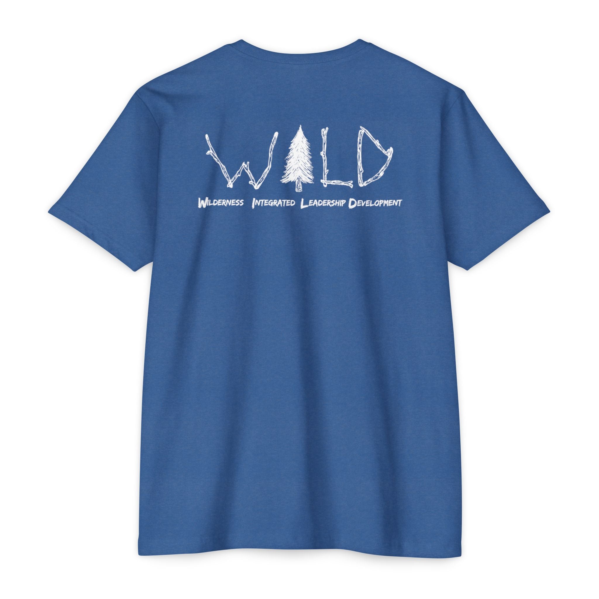 WILD Tree Graphic T-Shirt — Rustic Outdoor Nature Shirt (front tree, back WILD text)