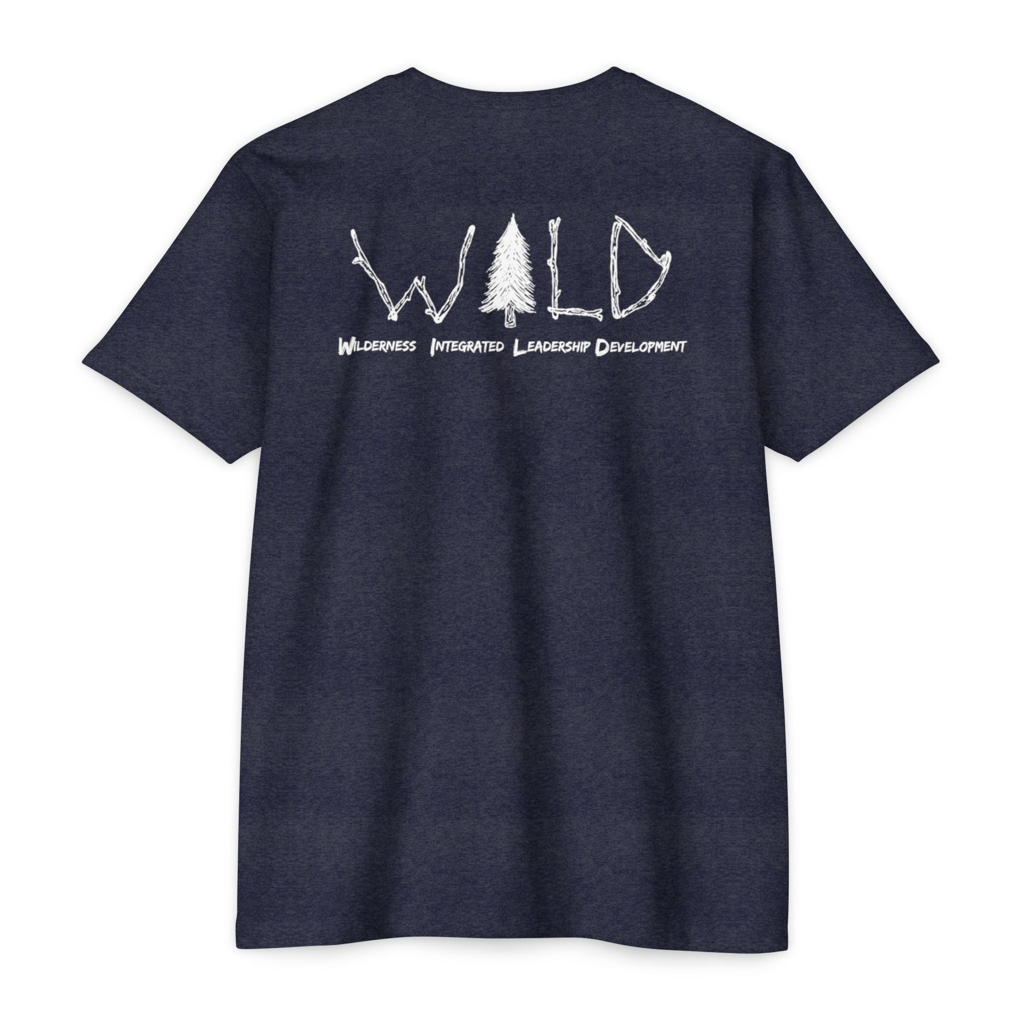 WILD Tree Graphic T-Shirt — Rustic Outdoor Nature Shirt (front tree, back WILD text)