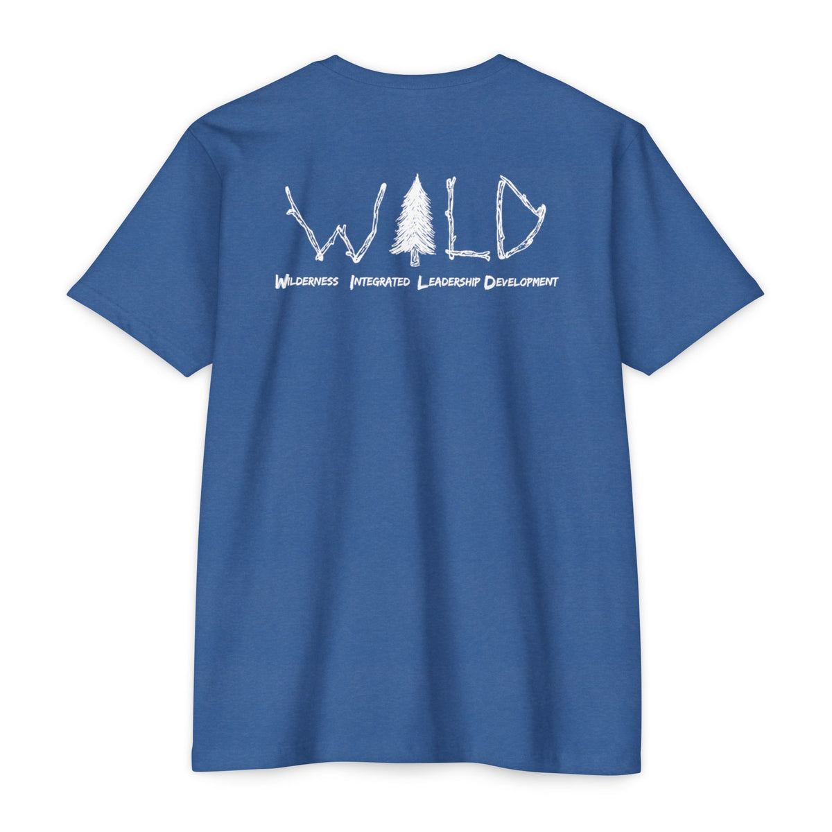 WILD Tree Graphic T-Shirt — Rustic Outdoor Nature Shirt (front tree, back WILD text)