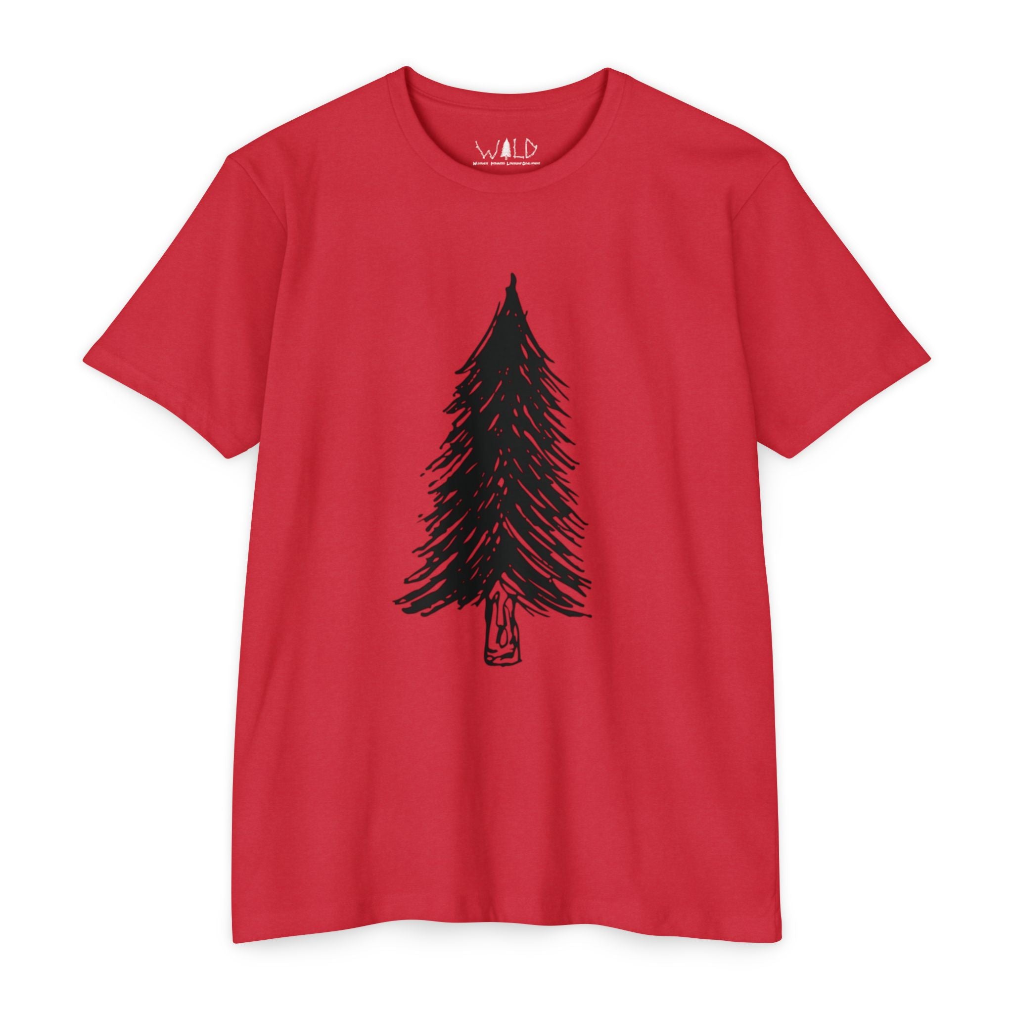 Black WILD Tree Graphic T-Shirt — Rustic Outdoor Nature Shirt