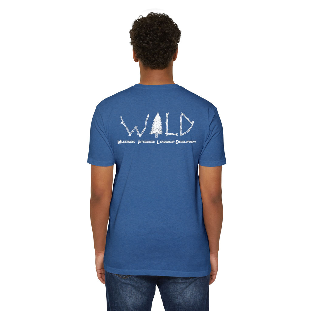WILD Tree Graphic T-Shirt — Rustic Outdoor Nature Shirt (front tree, back WILD text)