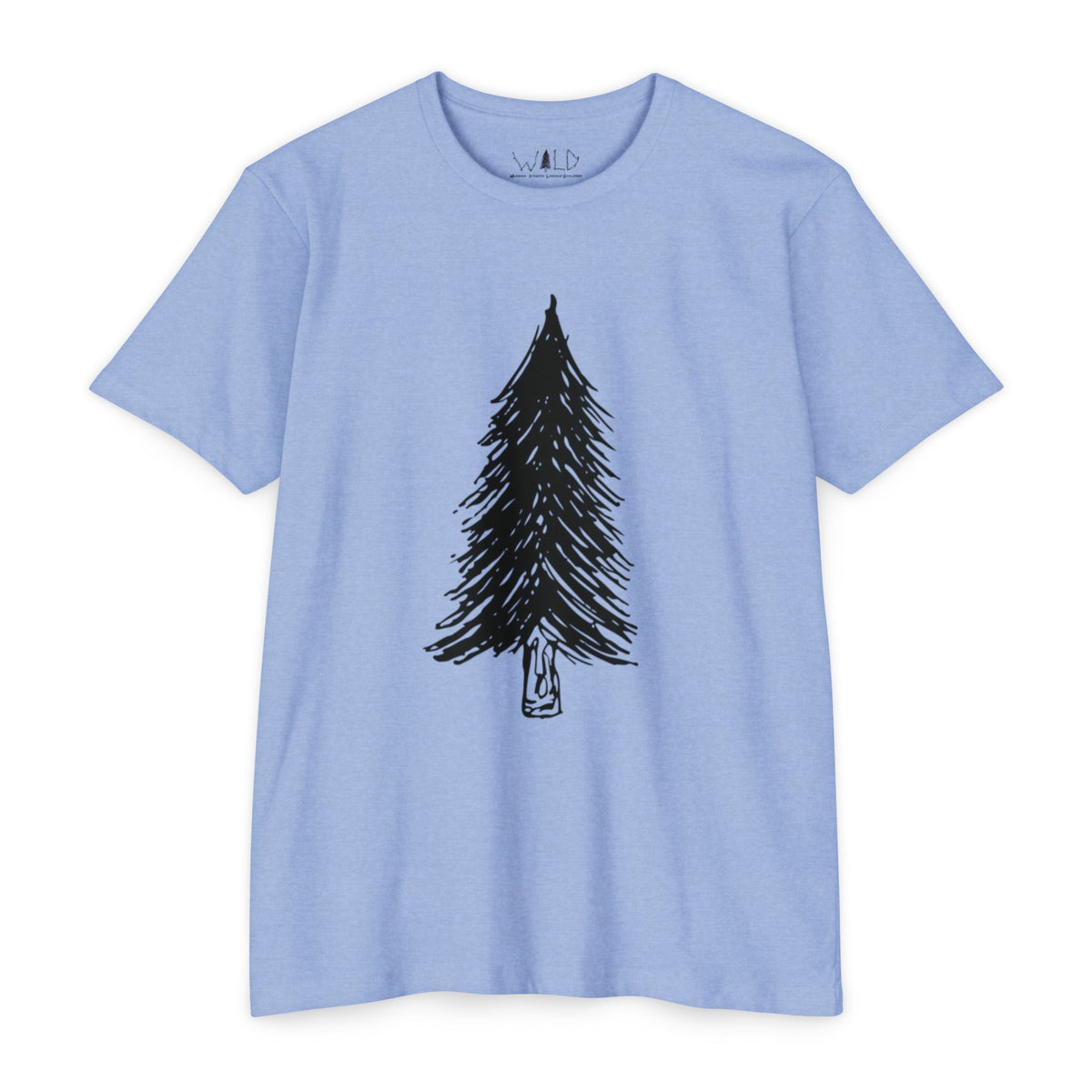 Black WILD Tree Graphic T-Shirt — Rustic Outdoor Nature Shirt
