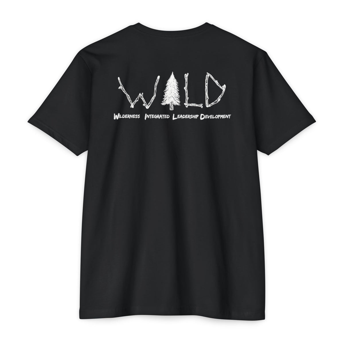 WILD Tree Graphic T-Shirt — Rustic Outdoor Nature Shirt (front tree, back WILD text)
